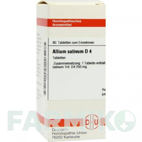 АЛЛИУМ САТИВУМ (ALLIUM SATIVUM) D 4 таблетки 80 шт - Гомеопатия DHU