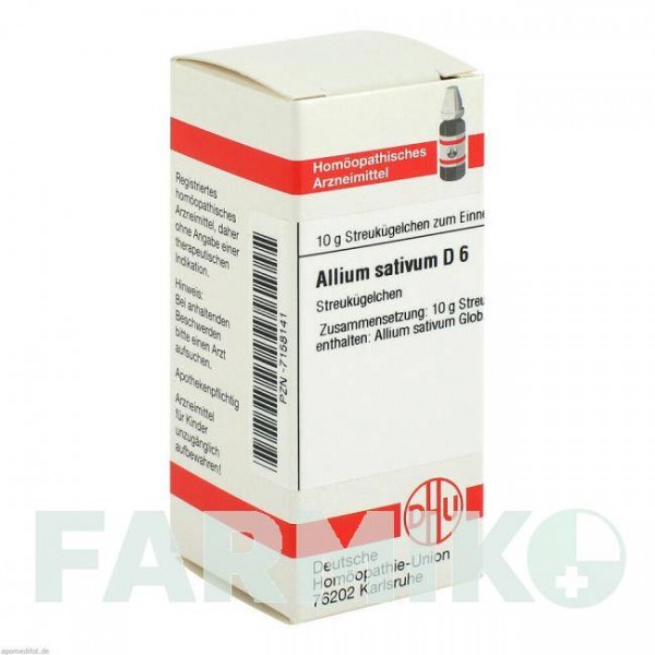 АЛЛИУМ САТИВУМ (ALLIUM SATIVUM) D 6 глобули 10 г - Гомеопатия DHU