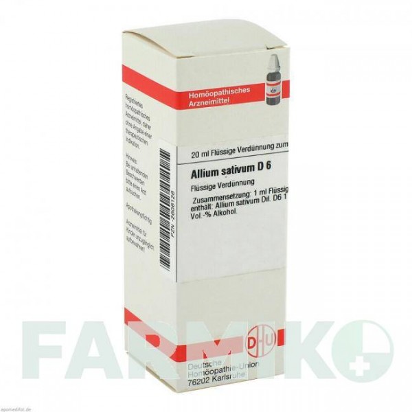 АЛЛИУМ САТИВУМ (ALLIUM SATIVUM) D 6 раствор 20 мл - Гомеопатия DHU
