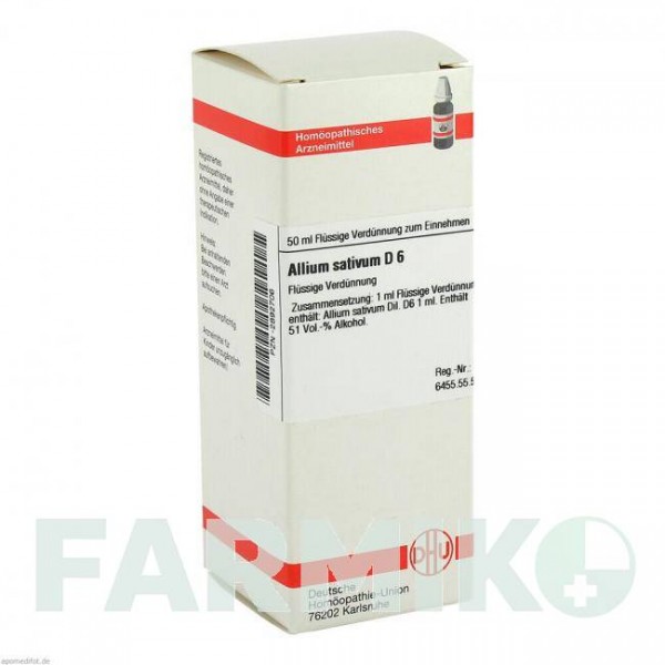 АЛЛИУМ САТИВУМ (ALLIUM SATIVUM) D 6 раствор 50 мл - Гомеопатия DHU