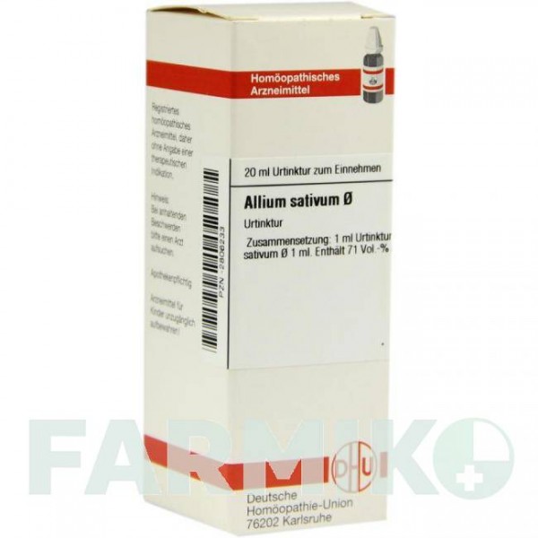 АЛЛИУМ САТИВУМ (ALLIUM SATIVUM) раствор 20 мл - Гомеопатия DHU