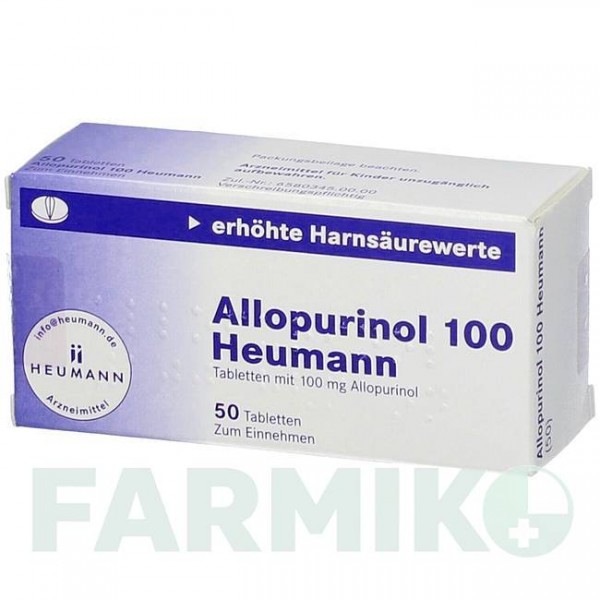 АЛЛОПУРІНОЛ (ALLOPURINOL) 100 таблетки 50 шт - Алопуринол HEUMANN PHARMA