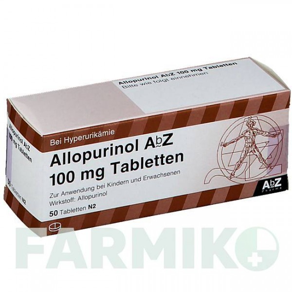 АЛЛОПУРІНОЛ (ALLOPURINOL) 100 мг таблетки 50 шт - Алопуринол ABZ PHARMA
