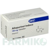 АЛЛОПУРІНОЛ (ALLOPURINOL) 100 мг таблетки 100 шт - Алопуринол HEC PHARM