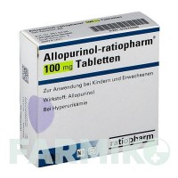 АЛЛОПУРІНОЛ (ALLOPURINOL) 100 мг таблетки 100 шт - Алопуринол RATIOPHARM