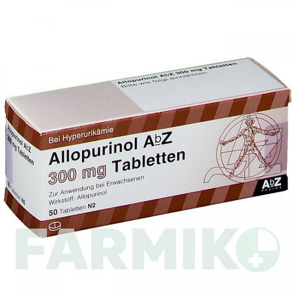 АЛЛОПУРІНОЛ (ALLOPURINOL) 300 мг таблетки 50 шт - Алопуринол ABZ PHARMA