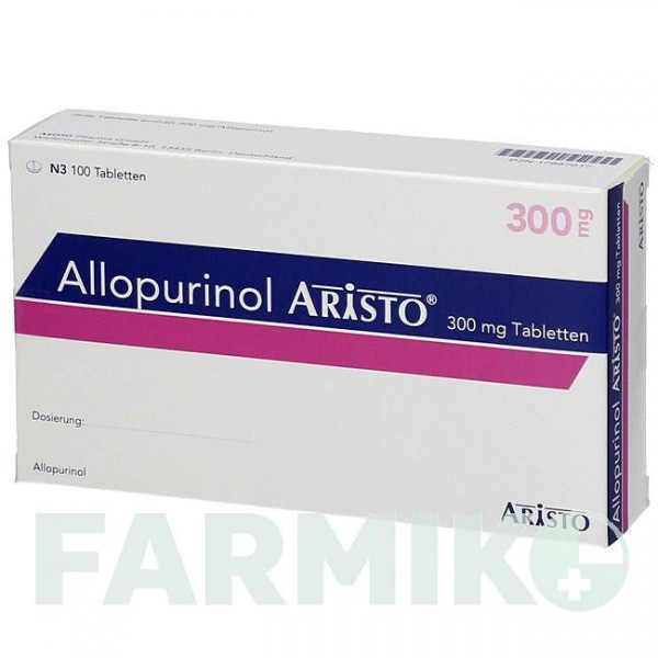 АЛЛОПУРИНОЛ (ALLOPURINOL) 300 мг таблетки 100 шт - Аллопуринол ARISTO PHARMA