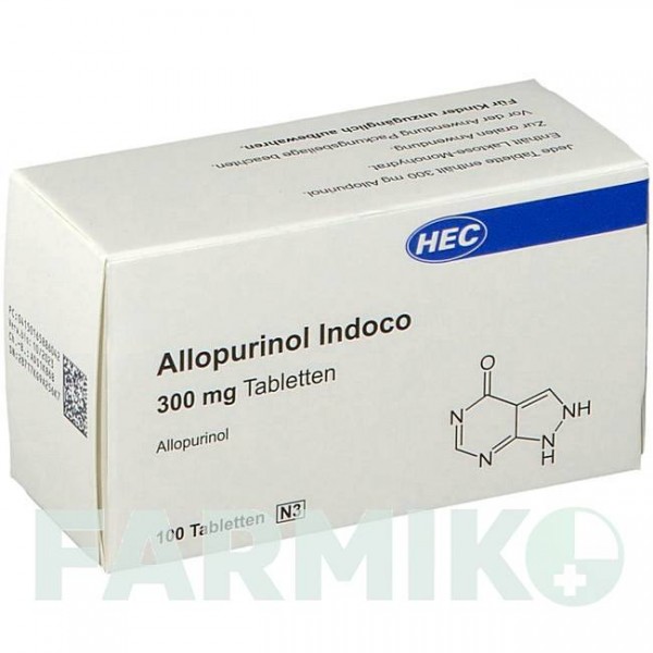 АЛЛОПУРИНОЛ (ALLOPURINOL) 300 мг таблетки 100 шт - Аллопуринол HEC PHARM