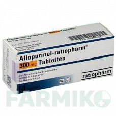 АЛЛОПУРІНОЛ (ALLOPURINOL) 300 мг таблетки 50 шт - Алопуринол RATIOPHARM