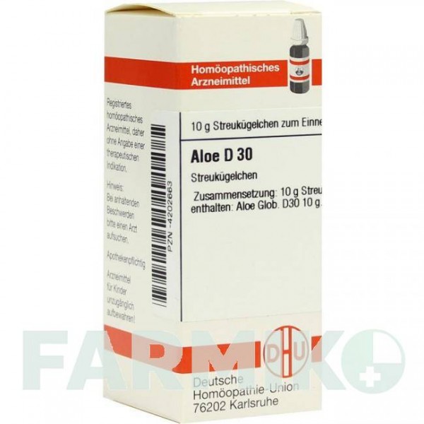 АЛОЭ (ALOE) D 30 глобули 10 г - Гомеопатия DHU