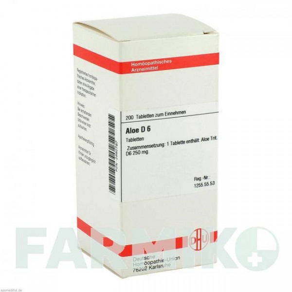 АЛОЭ (ALOE) D 6 таблетки 200 шт - Гомеопатия DHU