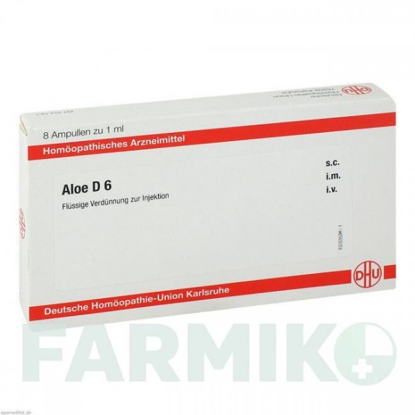 АЛОЭ (ALOE) D 6 ампулы 8x1 мл - Гомеопатия DHU