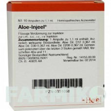 АЛОЭ ИНЬЕЛЬ (ALOE INJEEL) ампулы 10 шт - Гомеопатия BIOLOGISCHE HEILMITTEL HEEL