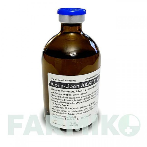 АЛЬФА ЛІПОН (ALPHA LIPON) 600 мг розчин 10x100 мл - Тіоктова кислота ARISTO PHARMA