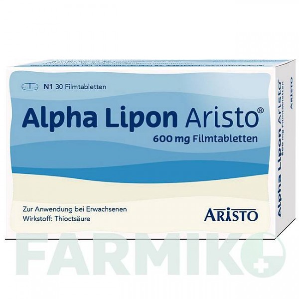АЛЬФА ЛІПОН (ALPHA LIPON) 600 мг таблетки 30 шт - Тіоктова кислота ARISTO PHARMA