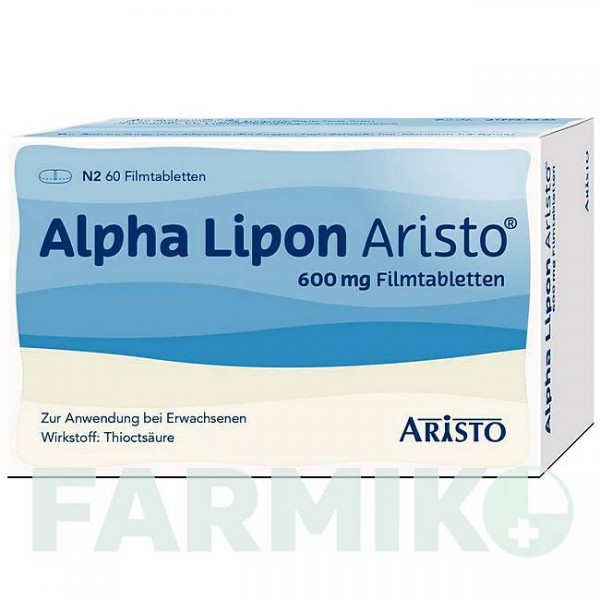 АЛЬФА ЛІПОН (ALPHA LIPON) 600 мг таблетки 60 шт - Тіоктова кислота ARISTO PHARMA