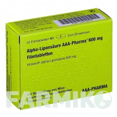 АЛЬФА ЛИПОНСАУР (ALPHA LIPONSAURE) 600 мг таблетки 30 шт - Тиоктовая кислота AAA - PHARMA