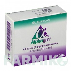 АЛЬФАГАН (ALPHAGAN) 0,2% 2 мг/мл капли 3x5 мл - Бримонидин ABBVIE
