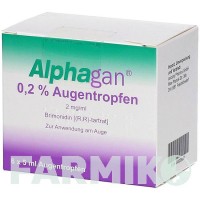 АЛЬФАГАН (ALPHAGAN) 0,2% 2 мг/мл краплі 3x5 мл - Бримонідин AXICORP PHARMA