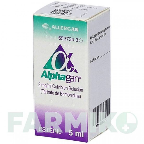 АЛЬФАГАН (ALPHAGAN) 0,2% 2 мг/мл капли 5 мл - Бримонидин FD PHARMA