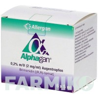 АЛЬФАГАН (ALPHAGAN) 0,2% 2 мг/мл капли 6x5 мл - Бримонидин FD PHARMA