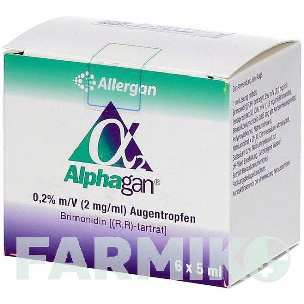 АЛЬФАГАН (ALPHAGAN) 0,2% 2 мг/мл краплі 6x5 мл - Бримонідин FD PHARMA