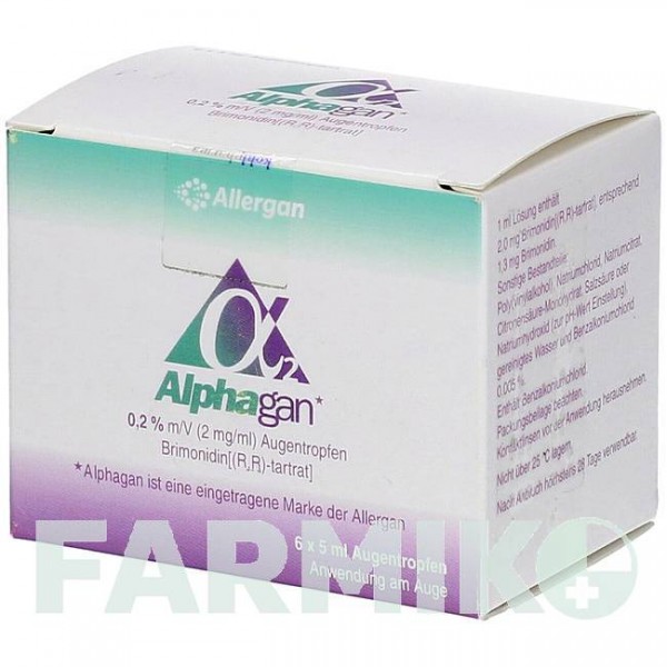 АЛЬФАГАН (ALPHAGAN) 0,2% 2 мг/мл краплі 3x5 мл - Бримонідин KOHLPHARMA