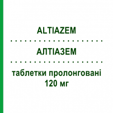 АЛТИАЗЕМ (ALTIAZEM) 120 мг таблетки пролонгированные 24 шт - Дилтиазем IST.LUSOFARMACO