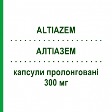 АЛТИАЗЕМ (ALTIAZEM) 300 мг капсулы пролонгированные 14 шт - Дилтиазем IST.LUSOFARMACO