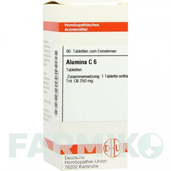 АЛЮМИНА (ALUMINA) C 6 таблетки 80 шт - Гомеопатия DHU