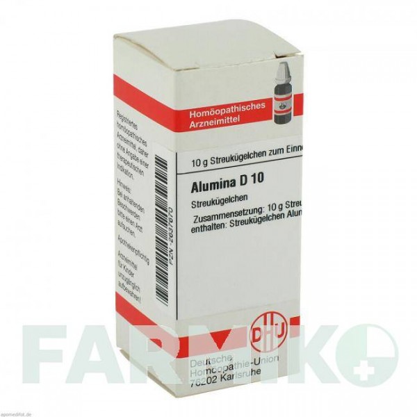 АЛЮМИНА (ALUMINA) D 10 глобули 10 г - Гомеопатия DHU
