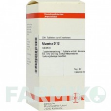 АЛЮМИНА (ALUMINA) D 12 таблетки 200 шт - Гомеопатия DHU