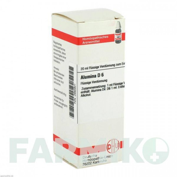АЛЮМИНА (ALUMINA) D 6 раствор 20 мл - Гомеопатия DHU