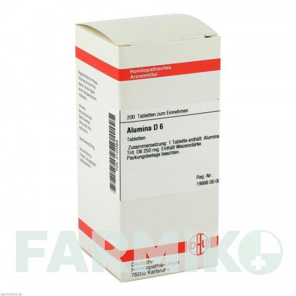 АЛЮМИНА (ALUMINA) D 6 таблетки 200 шт - Гомеопатия DHU