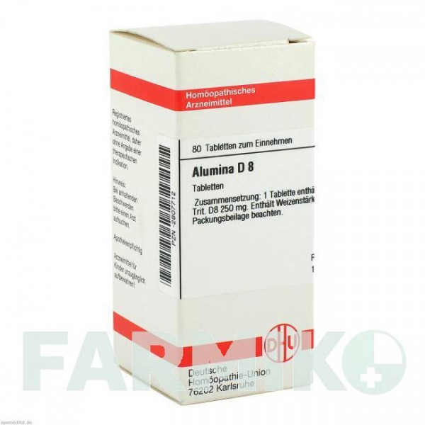 АЛЮМИНА (ALUMINA) D 8 таблетки 80 шт - Гомеопатия DHU