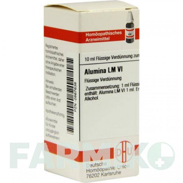 АЛЮМИНА (ALUMINA) LM VI раствор 10 мл - Гомеопатия DHU