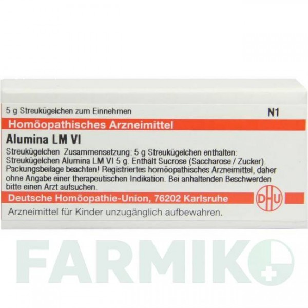 АЛЮМИНА (ALUMINA) LM VI глобули 5 г - Гомеопатия DHU