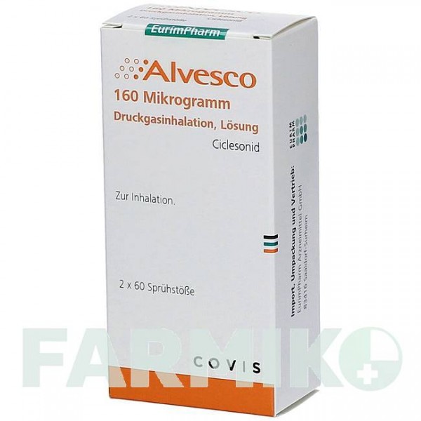 АЛЬВЕСКО (ALVESCO) 160 мкг 120 доз аэрозоль 1 шт - Циклесонид EURIMPHARM