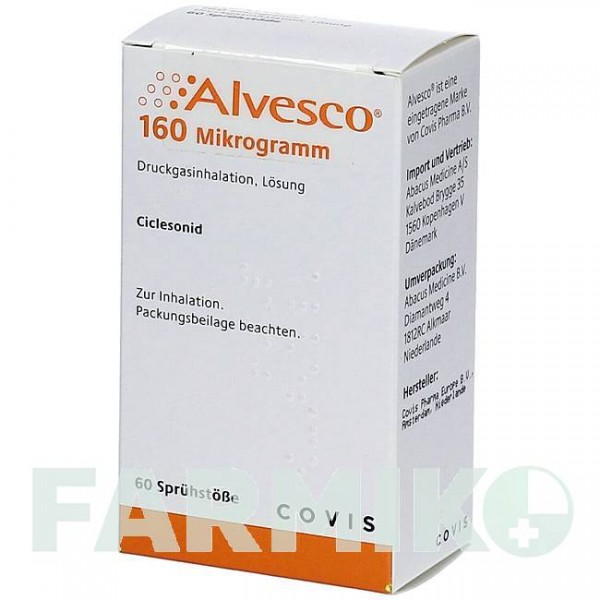 АЛЬВЕСКО (ALVESCO) 160 мкг 60 доз аэрозоль 1 шт - Циклесонид ABACUS MEDICINE