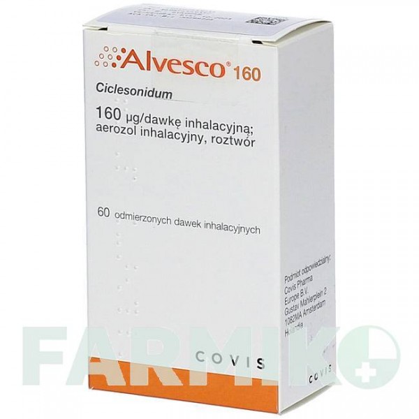 АЛЬВЕСКО (ALVESCO) 160 мкг 60 доз аэрозоль 1 шт - Циклесонид ACA MULLER-ADAG PHARMA