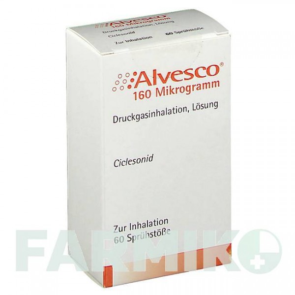 АЛЬВЕСКО (ALVESCO) 160 мкг 60 доз аэрозоль 1 шт - Циклесонид AXICORP PHARMA