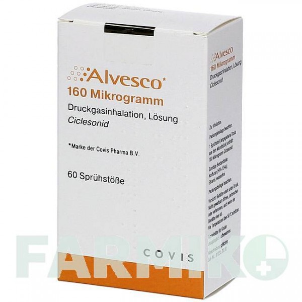 АЛЬВЕСКО (ALVESCO) 160 мкг 60 доз аэрозоль 1 шт - Циклесонид EMRA-MED