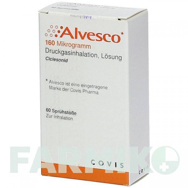 АЛЬВЕСКО (ALVESCO) 160 мкг 60 доз аэрозоль 1 шт - Циклесонид KOHLPHARMA