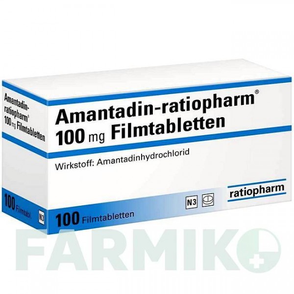 АМАНТАДИН (AMANTADIN) 100 мг таблетки 100 шт - Амантадин RATIOPHARM