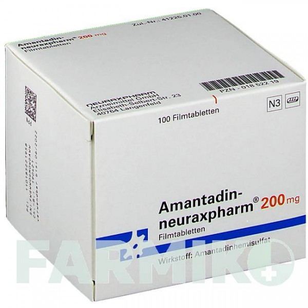 АМАНТАДИН (AMANTADIN) 200 мг таблетки 20 шт - Амантадин NEURAXPHARM