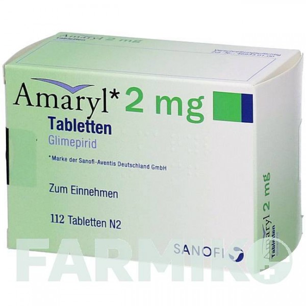 АМАРИЛ (AMARYL) 2 мг таблетки 112 шт - Глімепірид EMRA-MED
