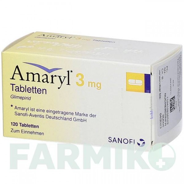АМАРИЛ (AMARYL) 3 мг таблетки 120 шт - Глимепирид KOHLPHARMA