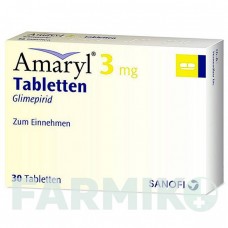 АМАРИЛ (AMARYL) 3 мг таблетки 30 шт - Глимепирид SANOFI