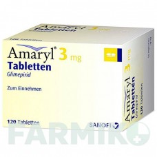 АМАРИЛ (AMARYL) 3 мг таблетки 120 шт - Глимепирид SANOFI