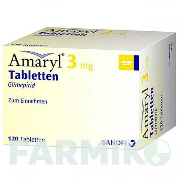 АМАРИЛ (AMARYL) 3 мг таблетки 120 шт - Глімепірид SANOFI